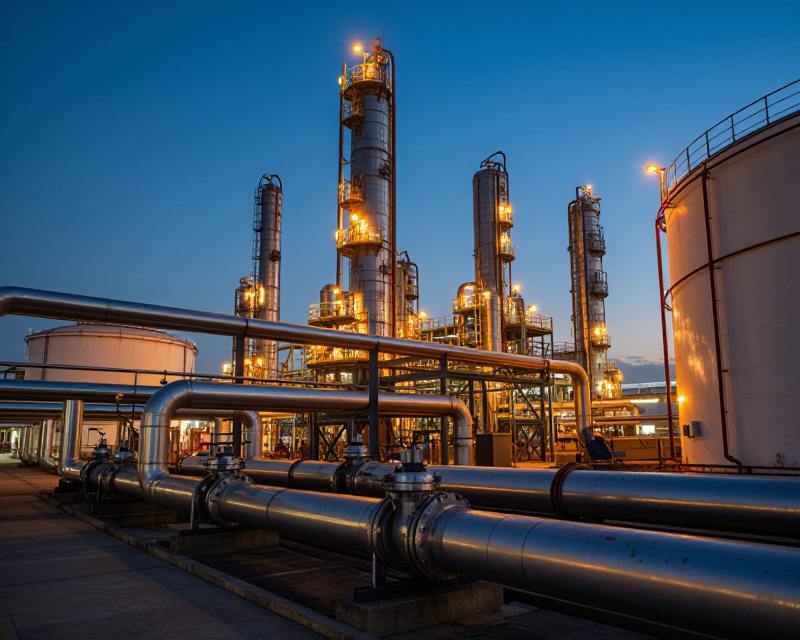 Industrial Oil Refinery Atmosphere