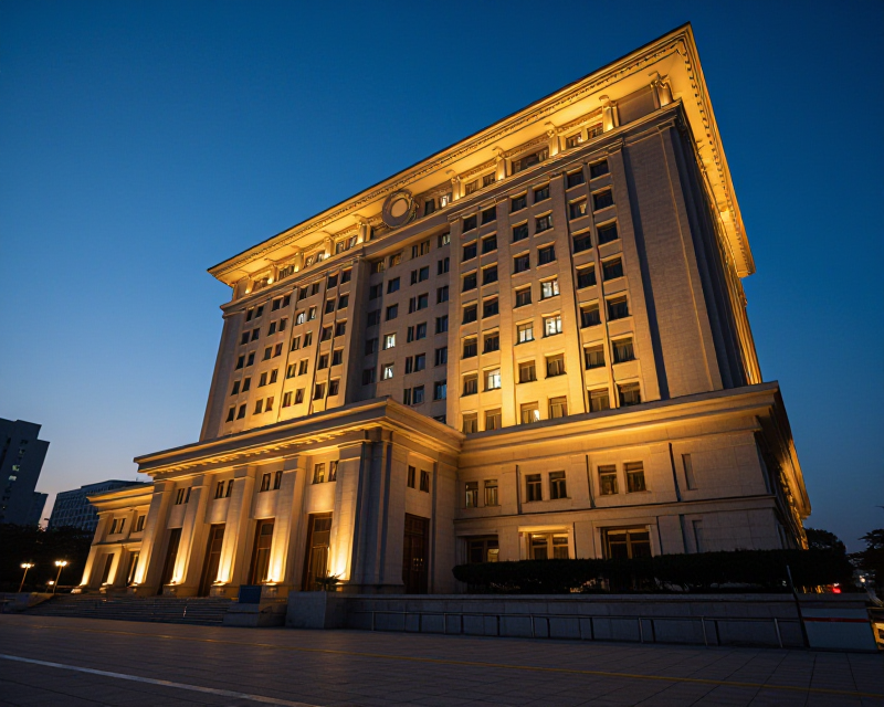 National Assembly Building at Dusk