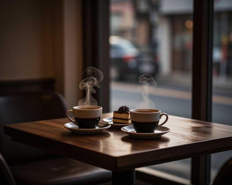 Cinematic Cafe Atmosphere