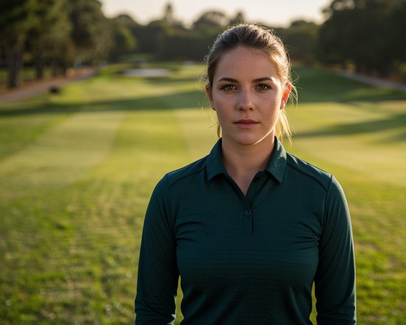 Cinematic victory moment of a professional golfer