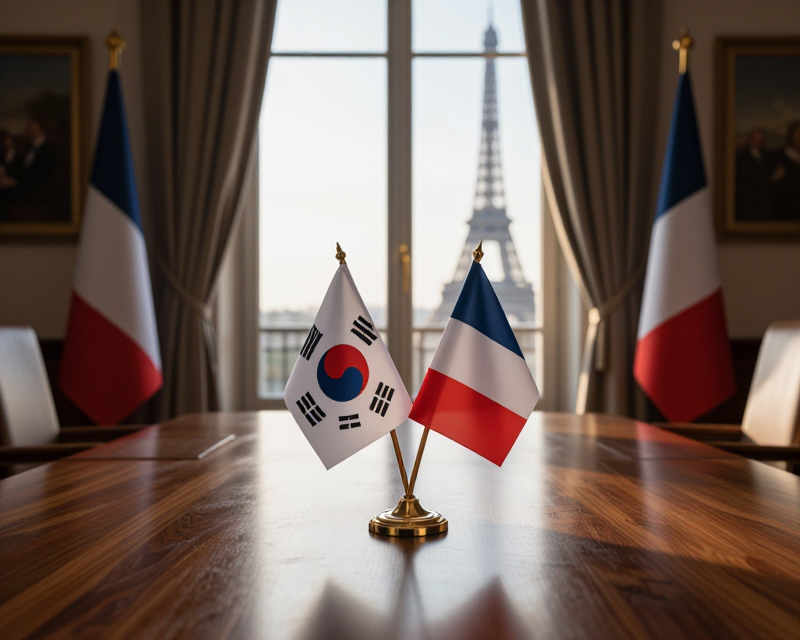 Diplomatic meeting atmosphere